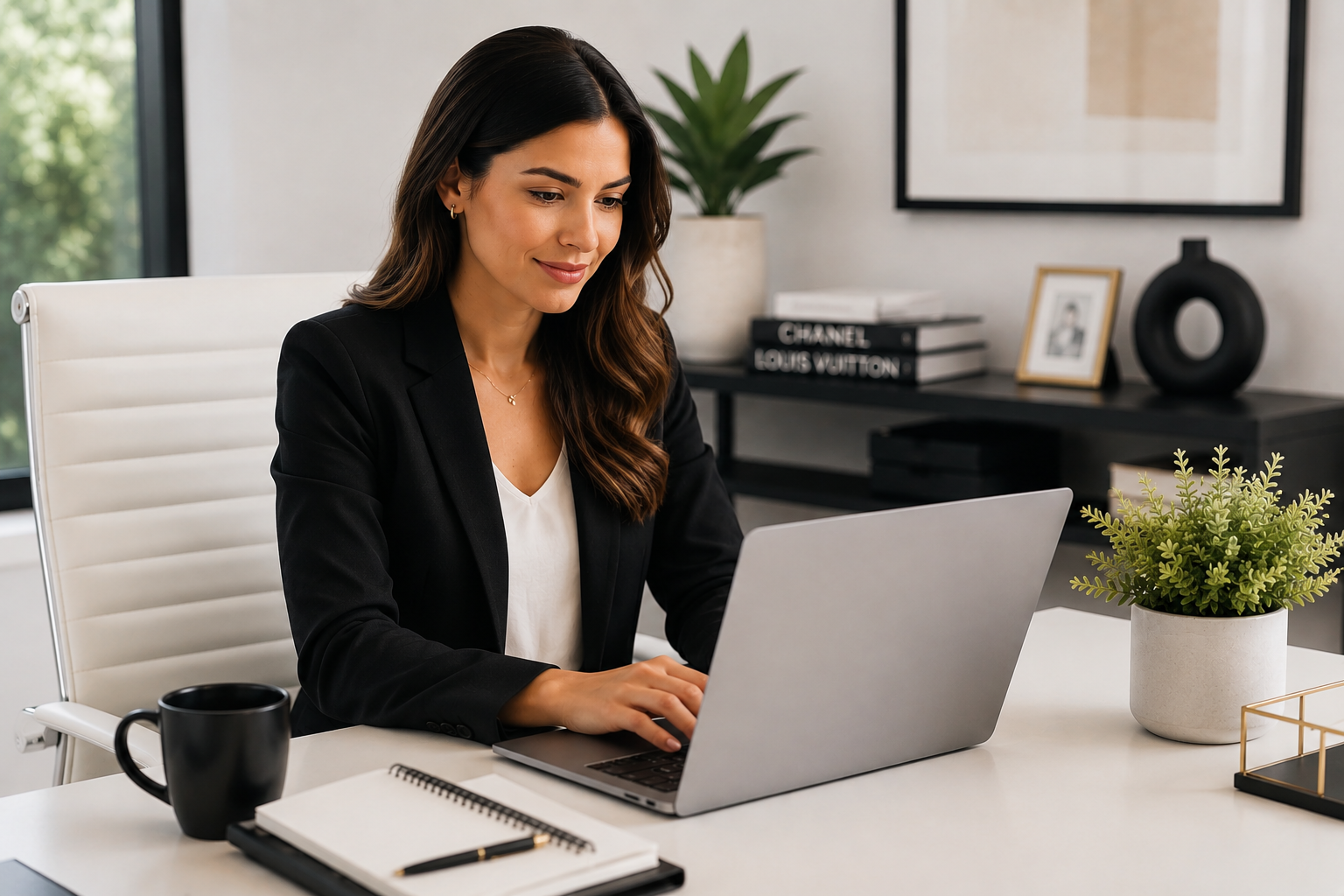 Executive Assistant working with a client
